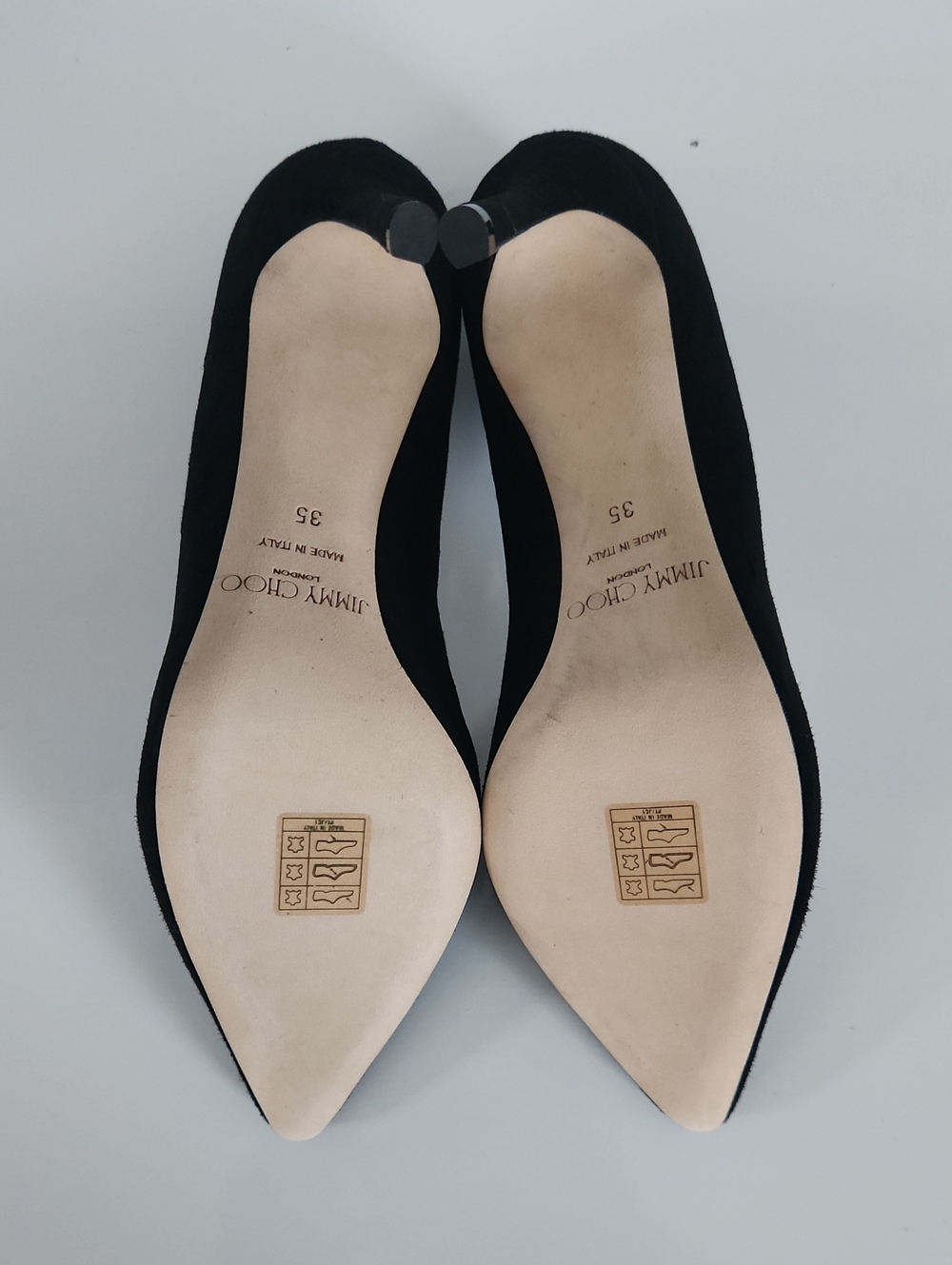 Jimmy Choo Romy 85mm Black Suede Pointed Pumps - Picture 9 of 15